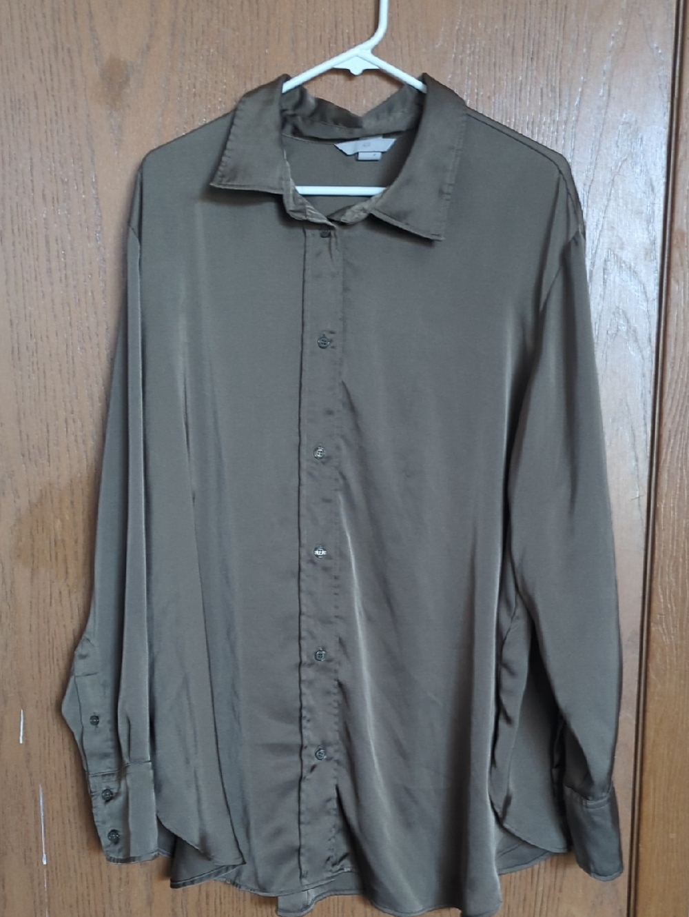 H&M Olive Green Button-Up Shirt